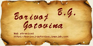 Borivoj Gotovina vizit kartica